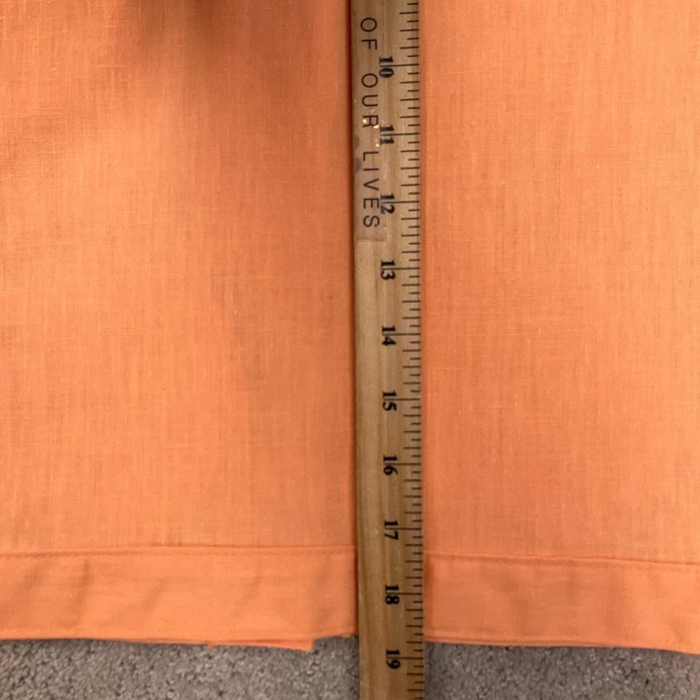 Vintage Pant Suit Women 7/8 Orange Bright Lightweight 70s Disco Summer Wide Leg‎